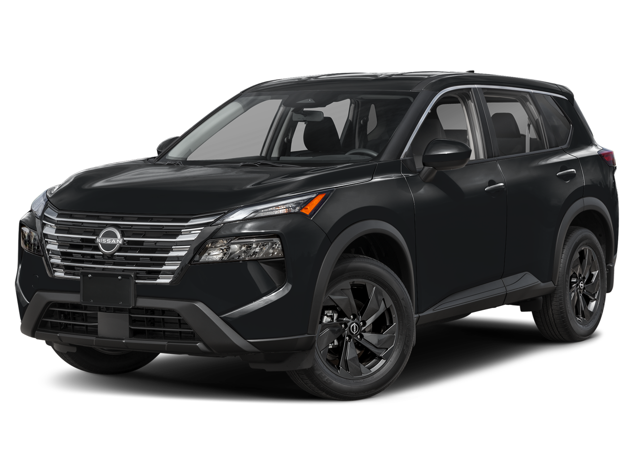 2026 Nissan Rogue SV in Super Black — front three-quarter view