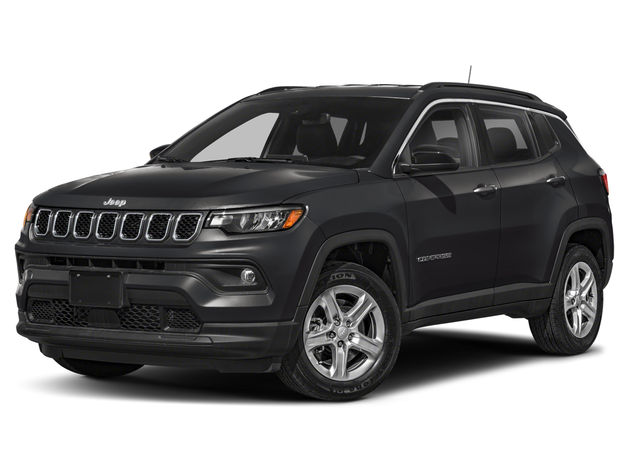 2024 Jeep Compass Limited in White — front three-quarter view