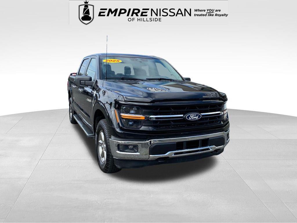 2025 Ford F-150 XLT in Black Metallic — front three-quarter view
