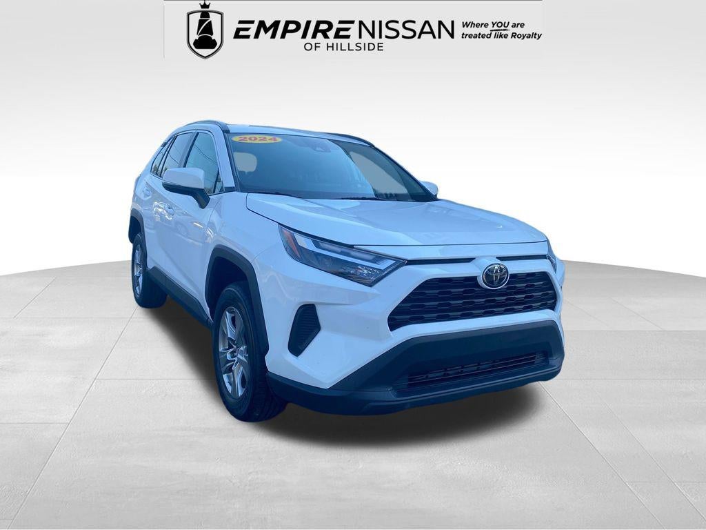 2024 Toyota RAV4 XLE in Ice — front three-quarter view