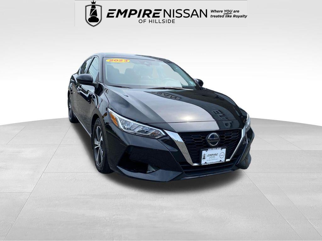 2023 Nissan Sentra SV Xtronic CVT in Super Black — front three-quarter view