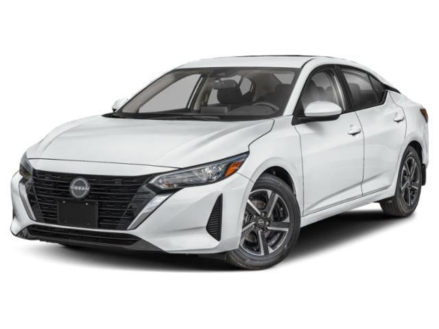 2025 Nissan Sentra SV in Aspen White Tricoat — front three-quarter view