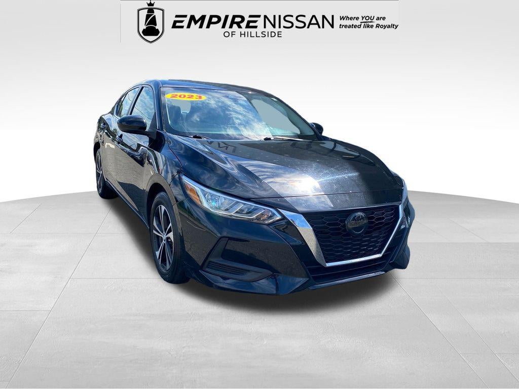 2023 Nissan Sentra SV Xtronic CVT in Super Black — front three-quarter view