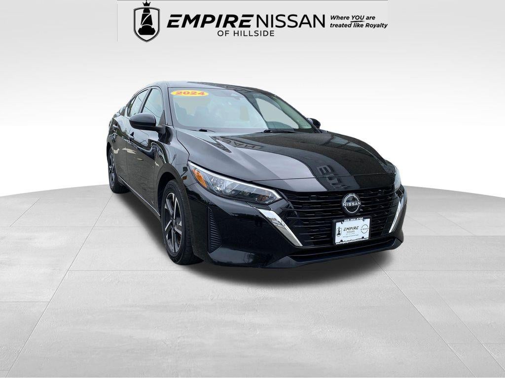2024 Nissan Sentra SV Xtronic CVT in Super Black — front three-quarter view