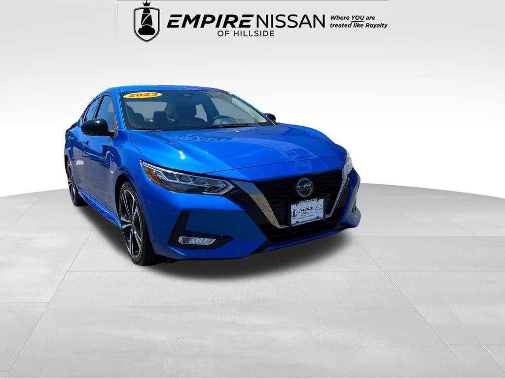 2023 Nissan Sentra SR Xtronic CVT in Electric Blue Metallic — front three-quarter view