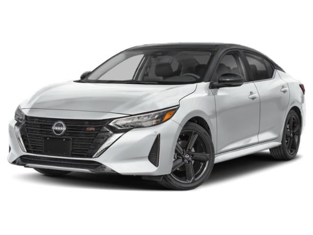 2025 Nissan Sentra SR in Aspen White Tricoat/Super Black — front three-quarter view