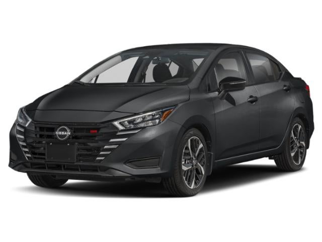 2025 Nissan Versa 1.6 SR in Super Black — front three-quarter view