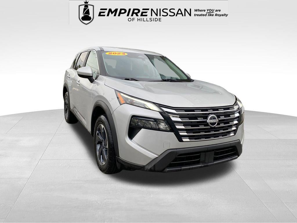 2024 Nissan Rogue SV FWD in Brilliant Silver Metallic — front three-quarter view