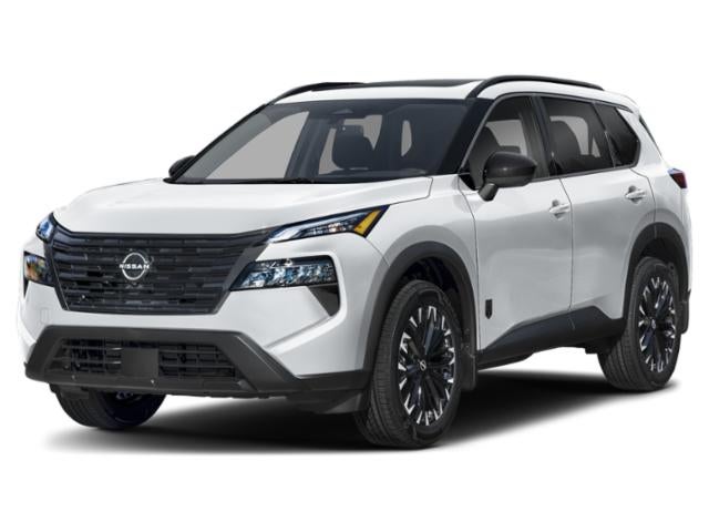 2026 Nissan Rogue Dark Armor in Everest White Pearl Tricoat — front three-quarter view