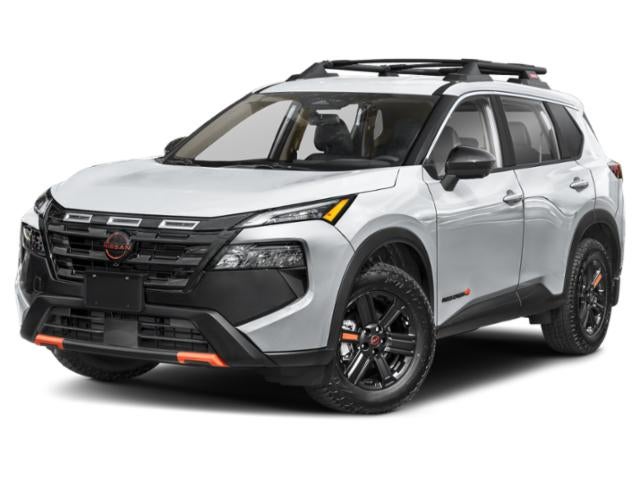 2026 Nissan Rogue Rock Creek in Everest White Pearl Tricoat — front three-quarter view