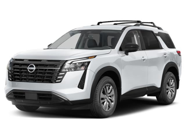 2026 Nissan Pathfinder SV in Everest White Pearl Tricoat — front three-quarter view