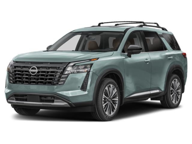 2026 Nissan Pathfinder Platinum in Baltic Teal — front three-quarter view