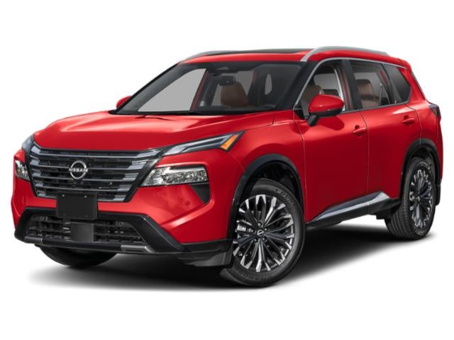 2026 Nissan Rogue Platinum in Scarlet Ember Tintcoat — front three-quarter view