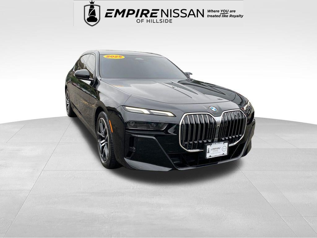2025 BMW 740i xDrive in Black — front three-quarter view